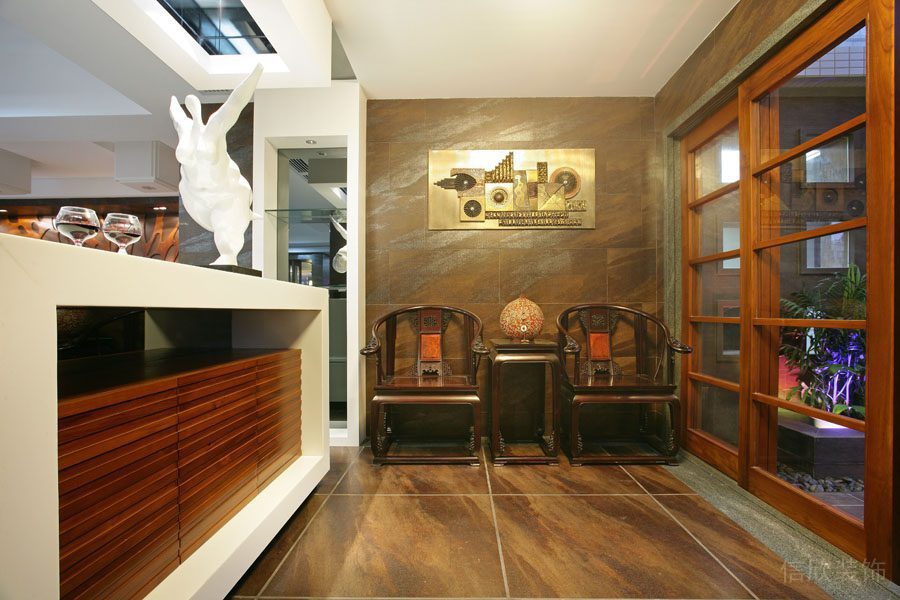 深圳福田麗景公司新中式風(fēng)格辦公室裝修