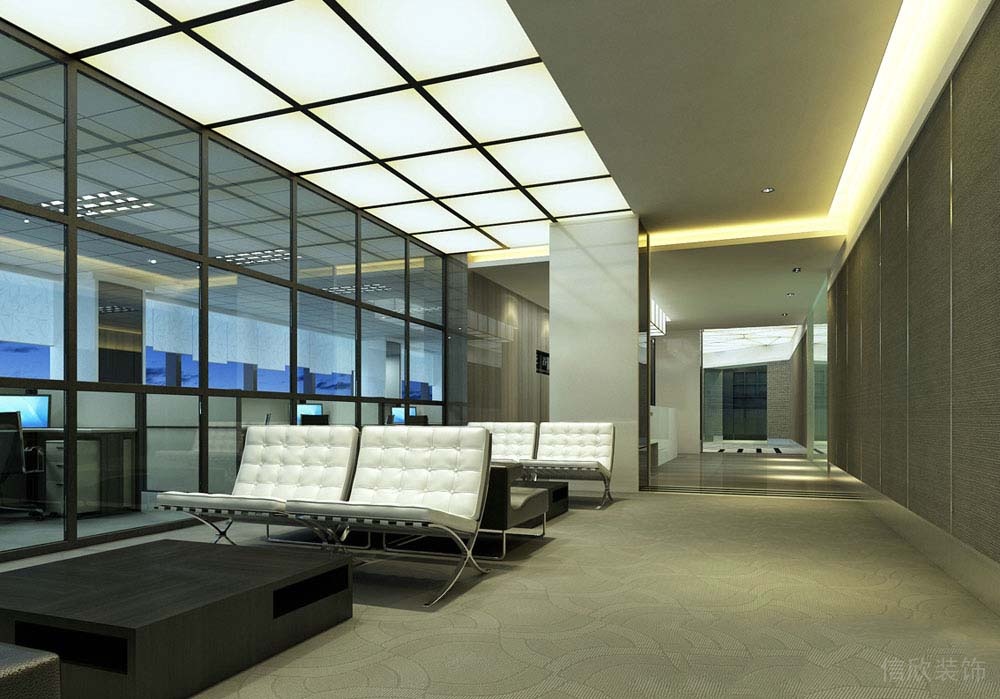 深圳福田區泛谷藥業現代辦公室裝修_洽談區