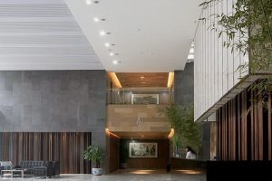 云天羅湖中式辦公室裝修-前臺(tái)區(qū)