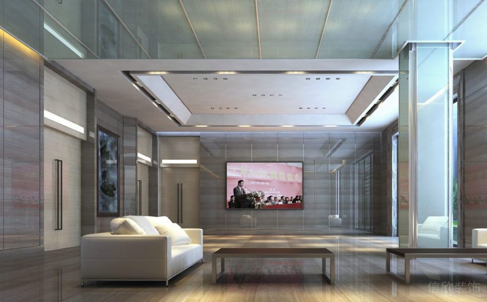 雙眼皮頂天花頂大廳前臺(tái)水晶玻璃天花板效果圖