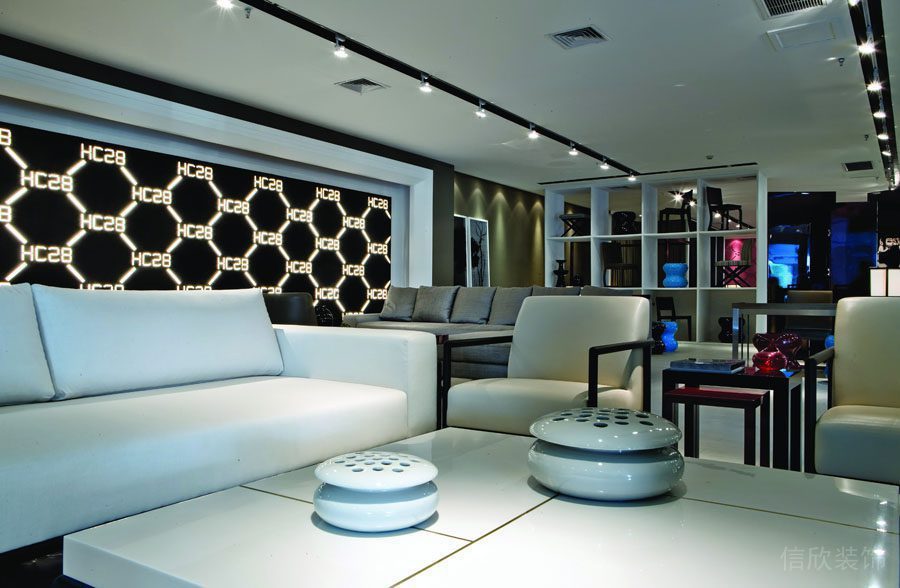 深圳南山鮮色調辦公室裝修_接待區2