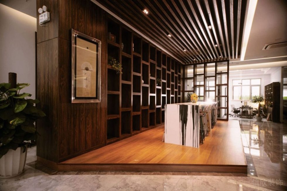 深圳南山區(qū)科苑中式辦公室裝修