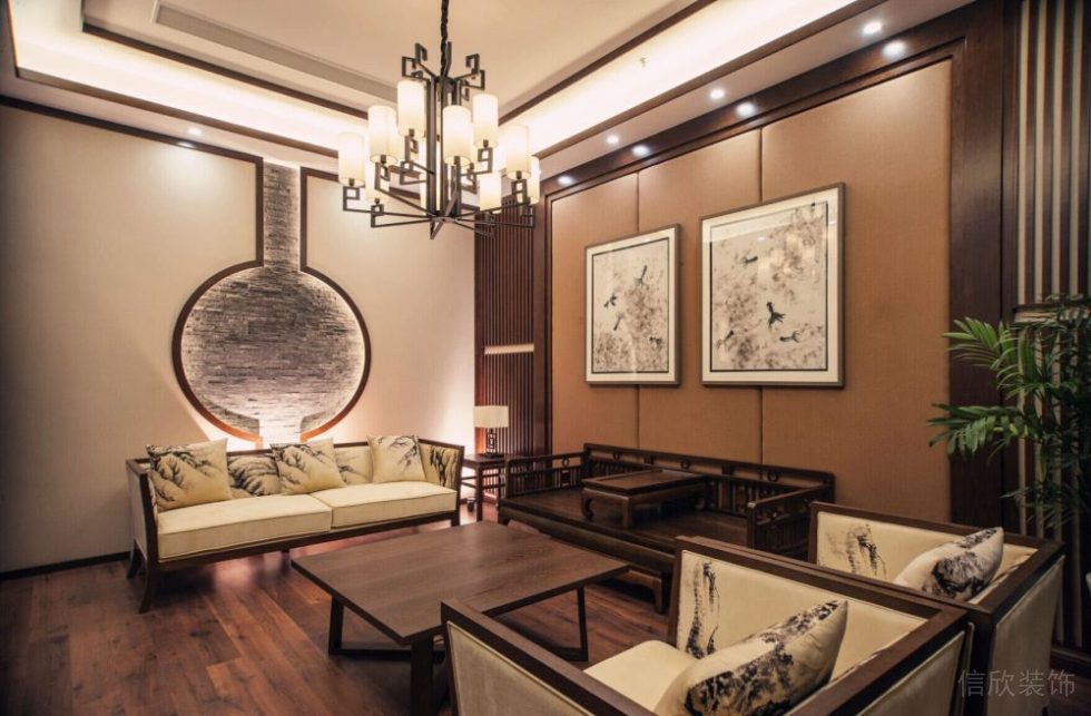 深圳南山區(qū)科苑中式辦公室裝修