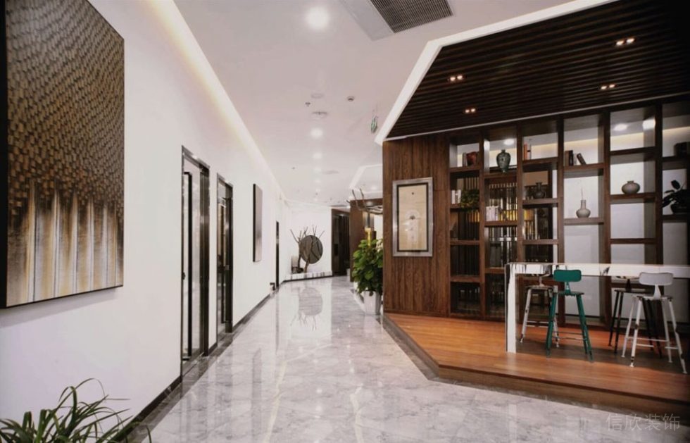 深圳南山區(qū)科苑中式辦公室裝修