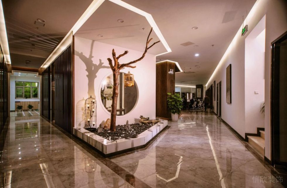 深圳南山區(qū)科苑中式辦公室裝修