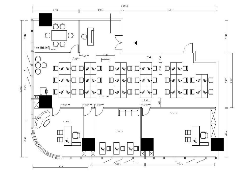 羅湖辦公室裝修平面圖