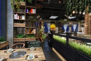 稻香酒家福田區裝修-矮隔斷