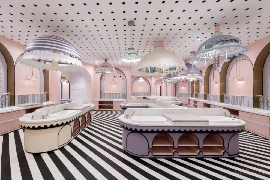 波點(diǎn)休息室天花吊頂條紋機(jī)構(gòu)