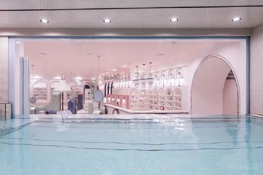粉色瓷磚安全鋪貼兒童游泳池機構(gòu)設(shè)計