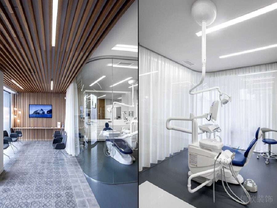 牙科診室裝修設計辦公室過道效果圖