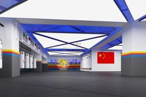 現(xiàn)代拳擊道館軟包環(huán)形柱體設(shè)計(jì)天花吊頂