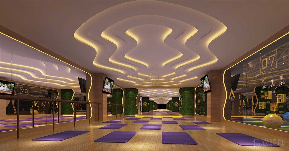 華武決平湖深圳健身房裝修設計_大操房