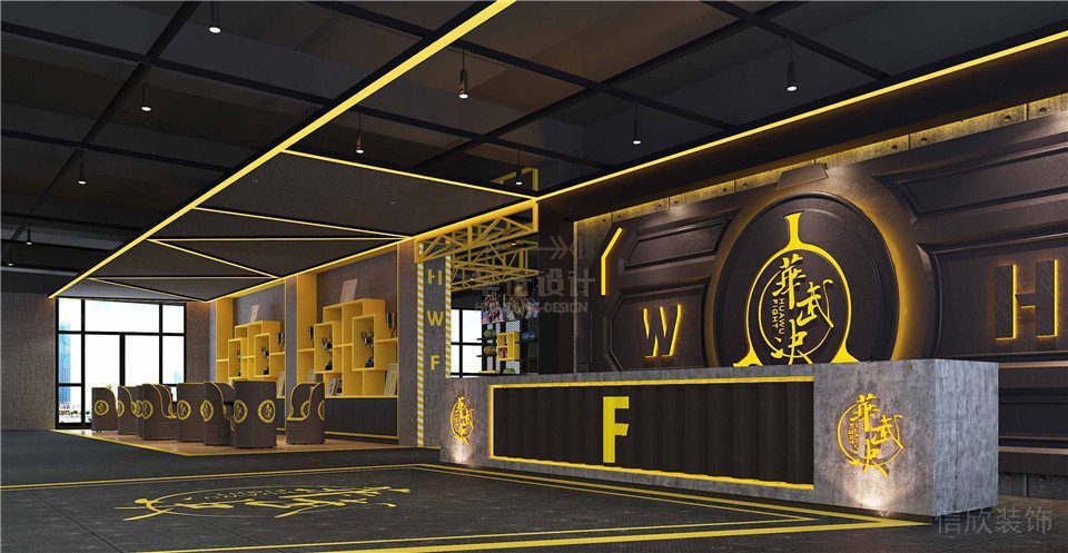 華武決禹州健身房室內(nèi)設(shè)計(jì)-接待區(qū)
