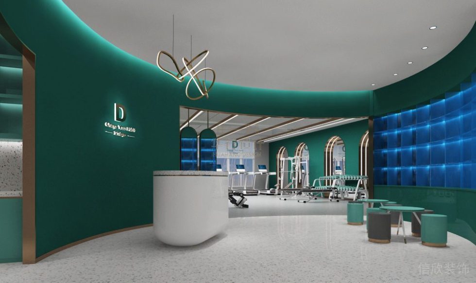 健身房設(shè)計深圳南山21DAY健身_前臺