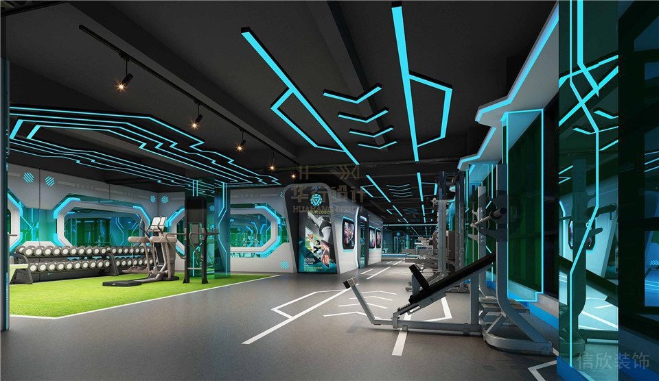 健身房裝修設(shè)計斯瑞特_重量區(qū)