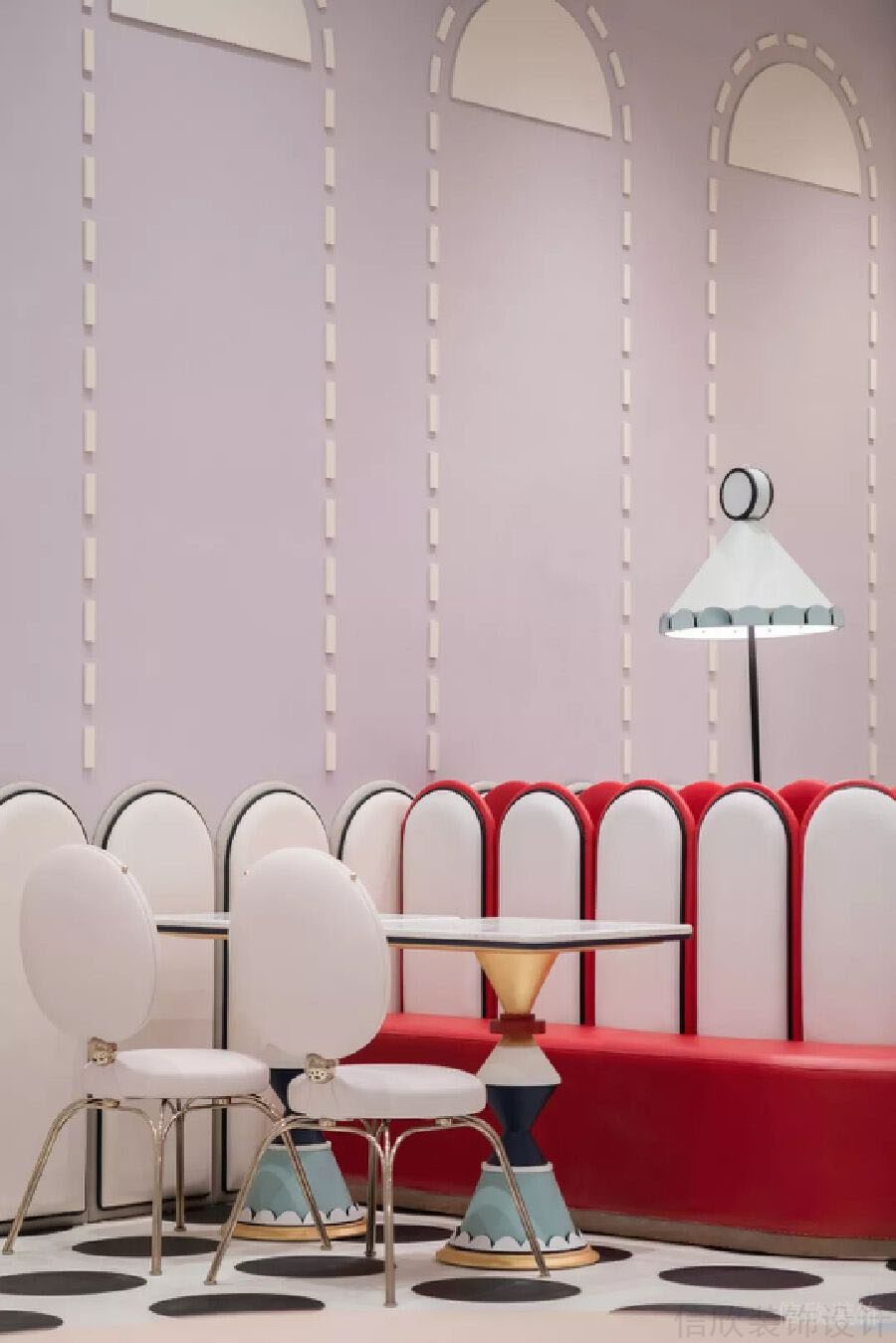 時尚藝術休息區軟包皮革沙發休息區設計圖