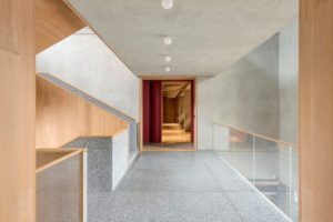 木質(zhì)水磨石過(guò)道辦公室效果圖