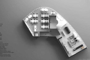 辦公室現(xiàn)代風(fēng)鳥(niǎo)瞰效果圖