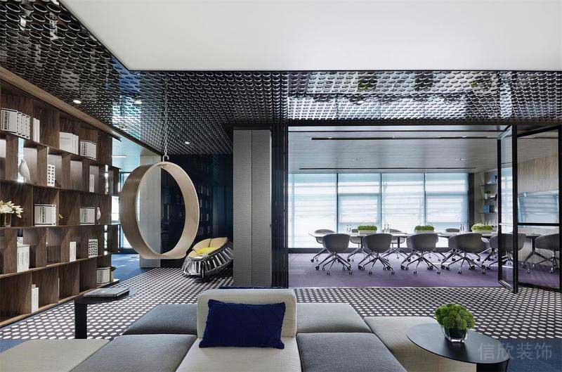 辦公室現(xiàn)代風(fēng)休息區(qū)效果圖(新居現(xiàn)代輕奢風(fēng)客廳效果圖)