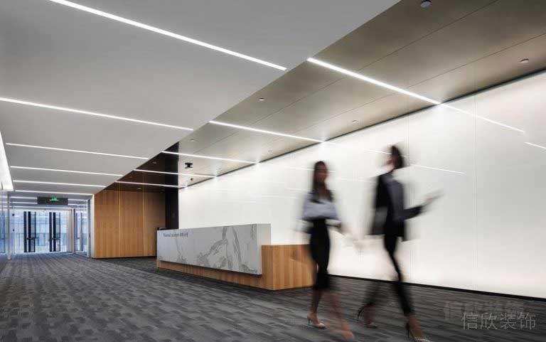 辦公室現代簡約風前臺效果圖