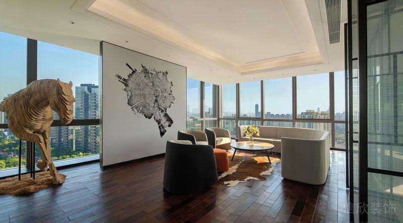 辦公室現代簡約風洽談區效果圖 (2)