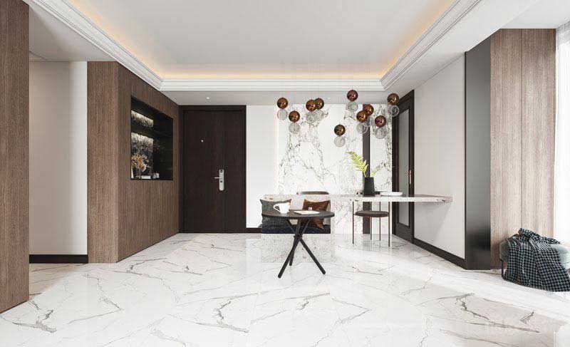 辦公室現(xiàn)代輕奢風(fēng)休息區(qū)大理石背景墻道效果圖