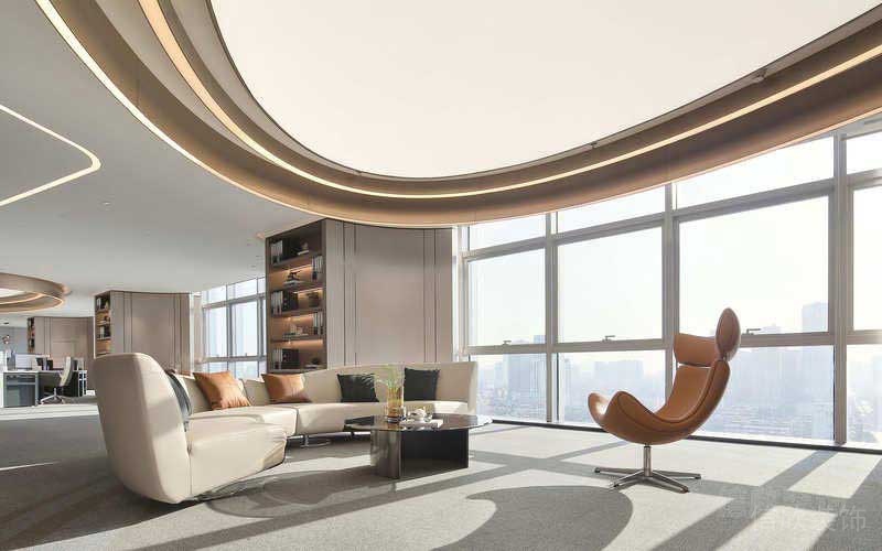 辦公室現(xiàn)代輕奢風(fēng)休息區(qū)效果圖 (2)