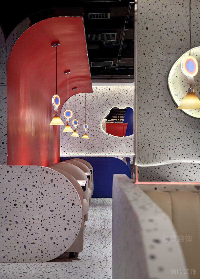 餐廳水磨石墻面裝飾設(shè)計效果