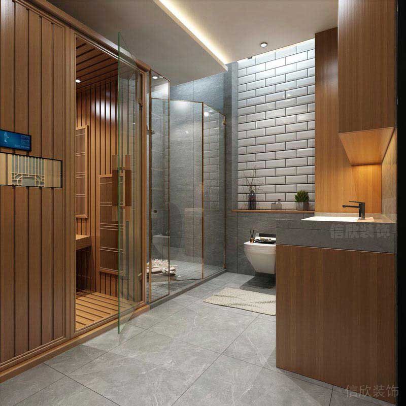 帶有桑拿房的衛(wèi)生間設(shè)計(jì)方案