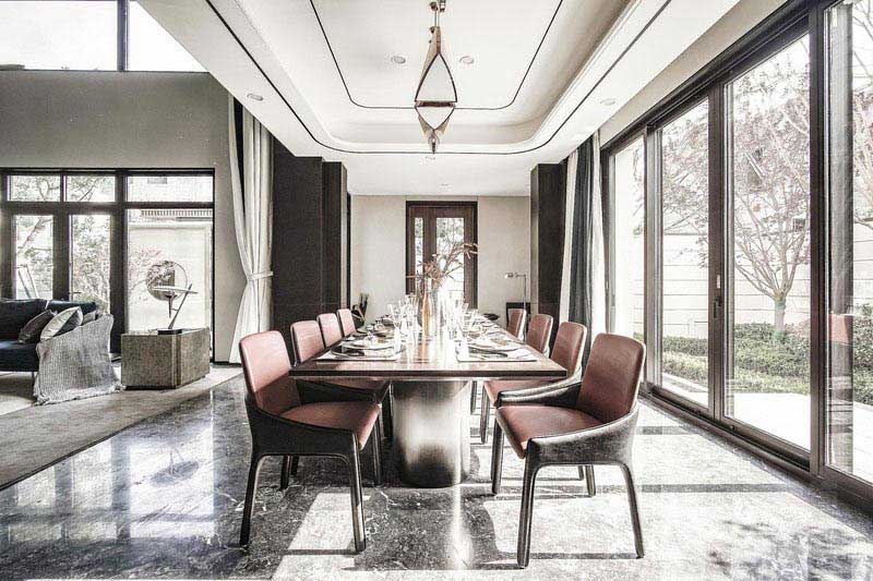 二手房改造別墅現代簡約風餐廳果圖