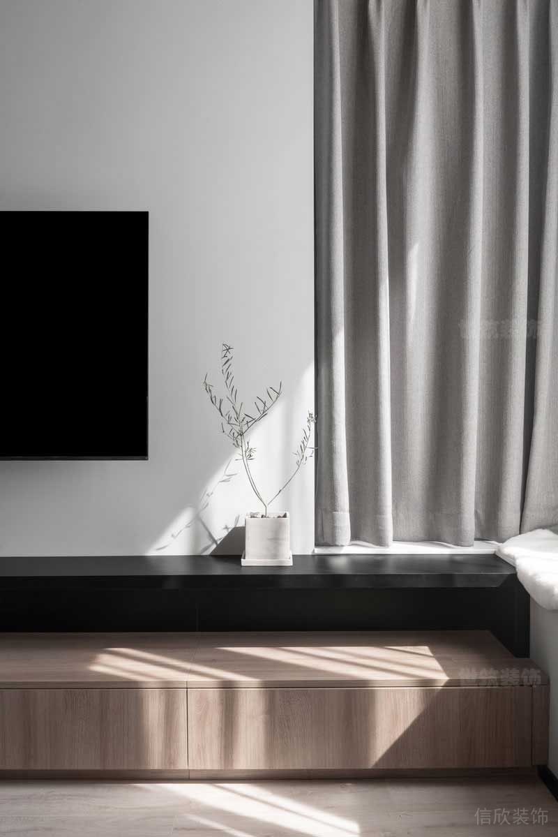 極簡(jiǎn)風(fēng)格樣板間客廳電視背景墻