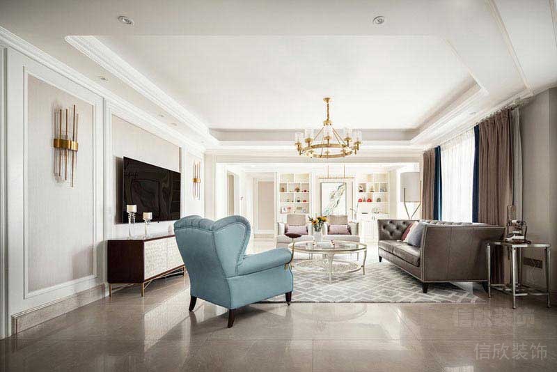 簡歐清奢家居客廳設(shè)計(jì)