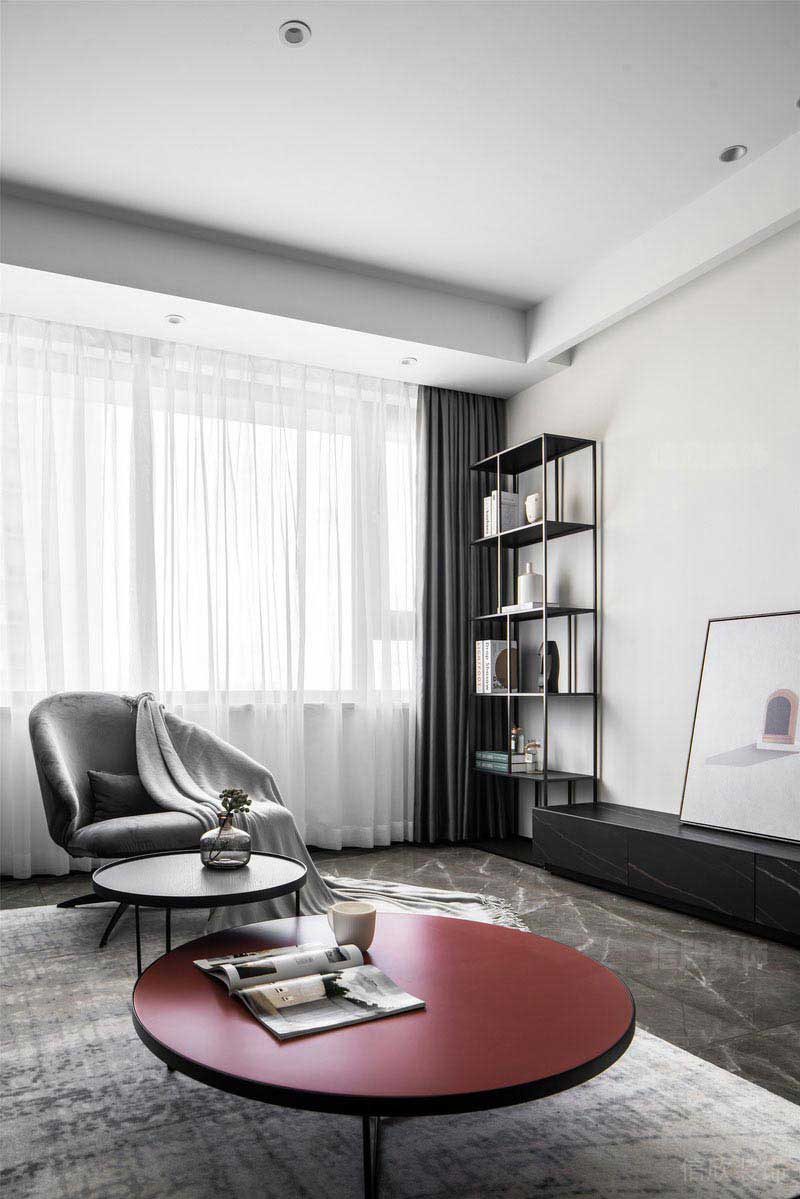 客廳現(xiàn)代風格灰調(diào)設(shè)計效果