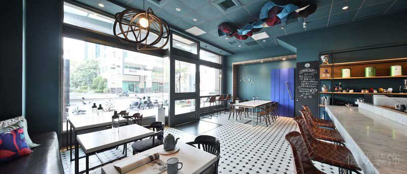 輕奢風格茶飲空間公共區(qū)氛圍