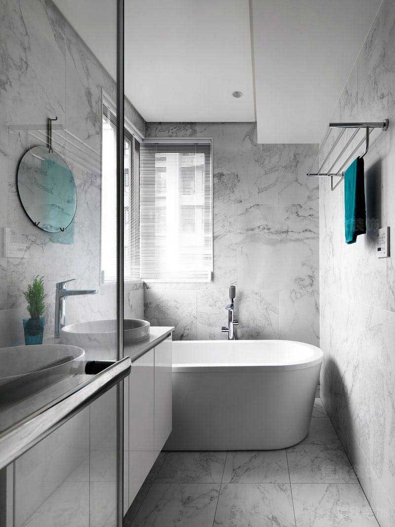 衛生間墻地大花白鋪貼設計方案