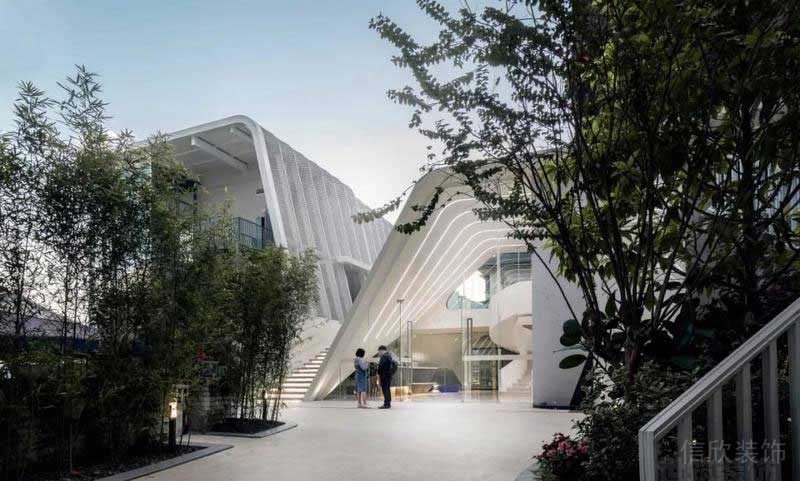 現(xiàn)代風(fēng)格辦公室建筑外觀園林