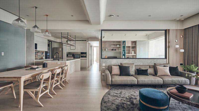 現代工業風家居空間客餐廳