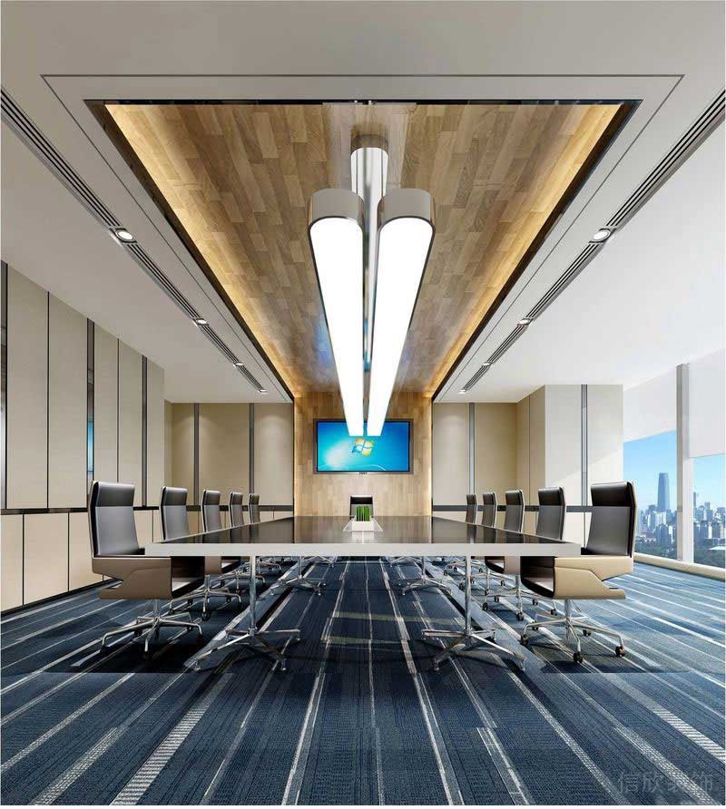 現(xiàn)代輕奢風(fēng)格辦公室會(huì)議室桌椅組合