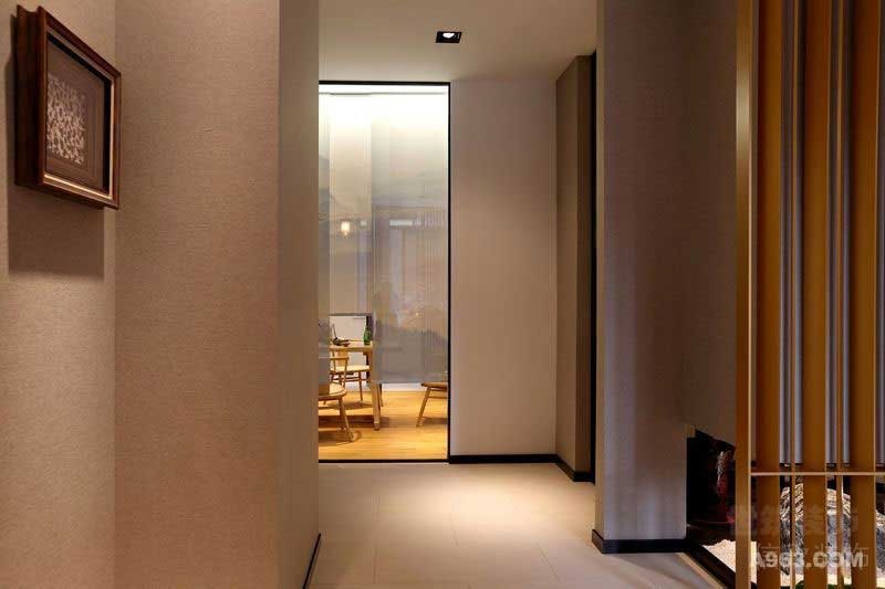 現代中式風格辦公室員工區(qū)過道