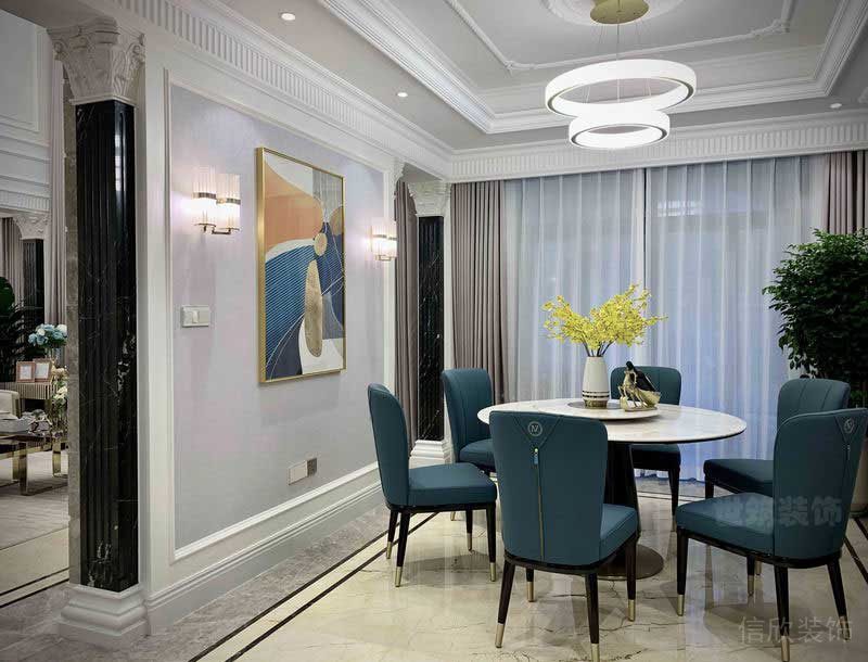 新古典風(fēng)格別墅樣板間餐廳