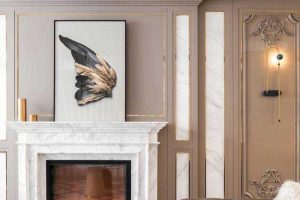 新居美式風(fēng)壁爐背景墻效果圖