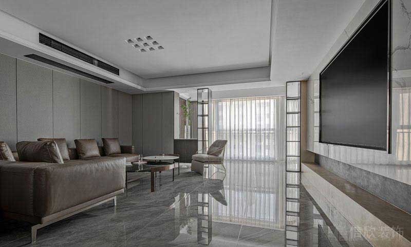 新居現(xiàn)代簡約風(fēng)客廳效果圖(1)