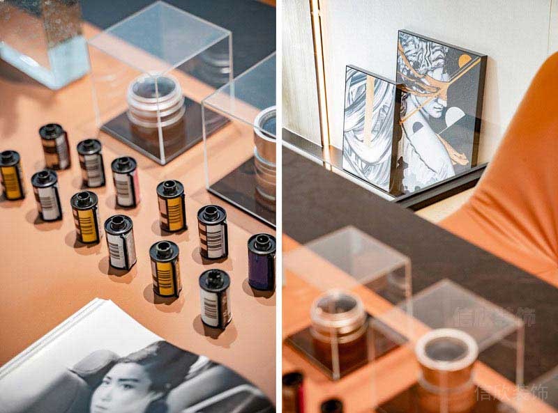 新居現(xiàn)代簡約風(fēng)書桌交卷裝飾品效果圖