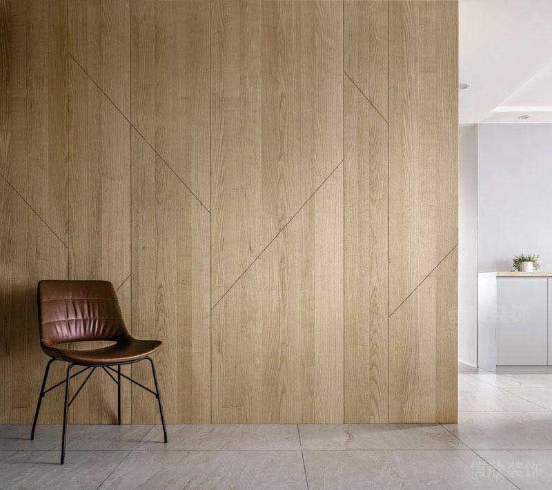 新居現(xiàn)代簡約風(fēng)原木墻面效果圖