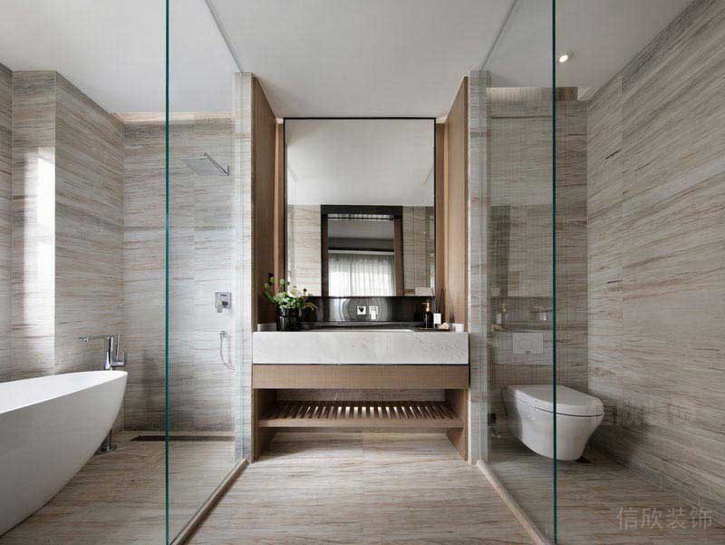 新居現(xiàn)代簡約風(fēng)浴室效果圖 (2)