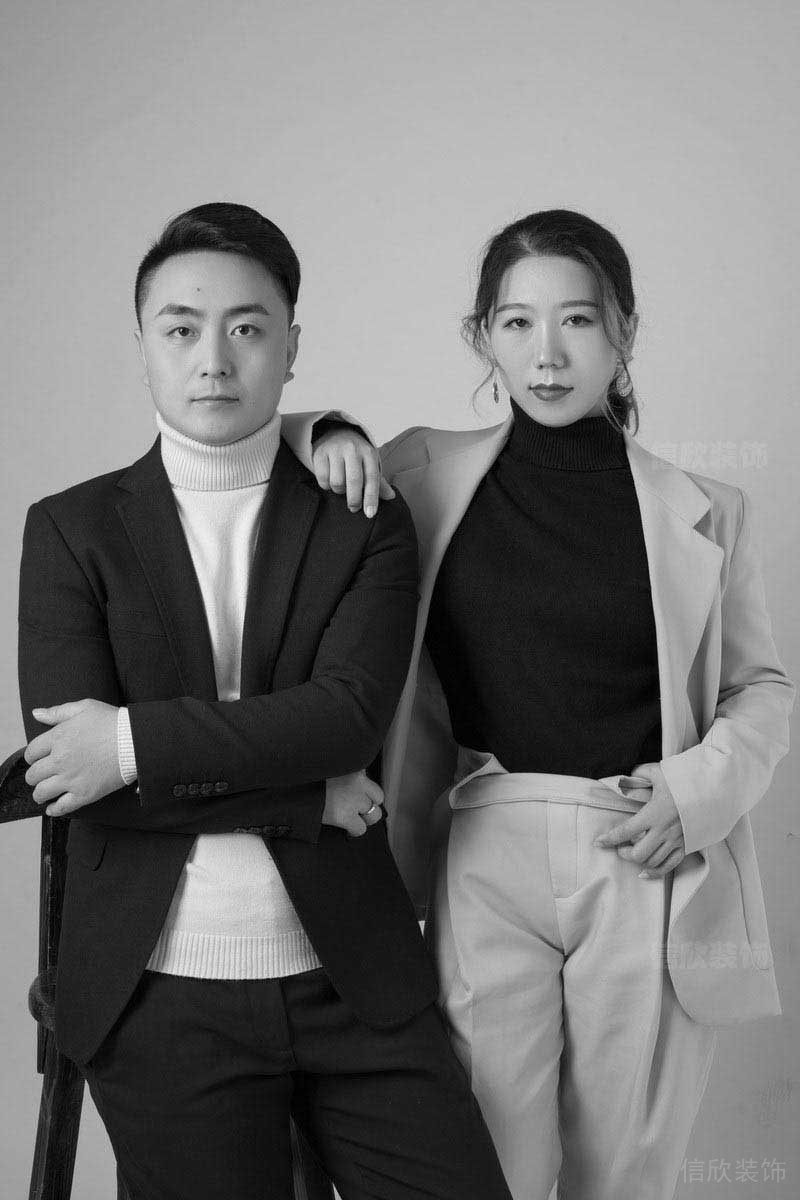 新居現(xiàn)代簡約風(fēng)主人黑白色調(diào)藝術(shù)照效果圖