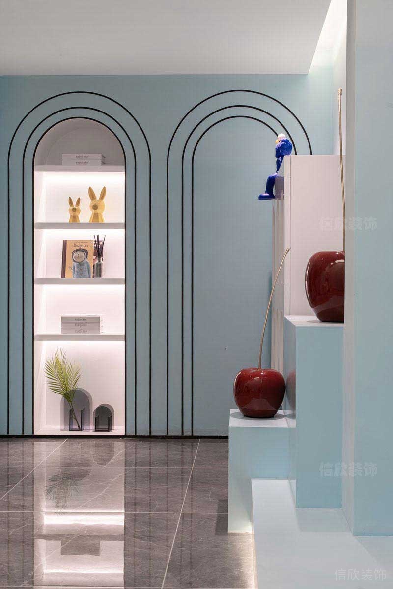 新居現(xiàn)代簡約風(fēng)裝飾柜背景墻效果圖