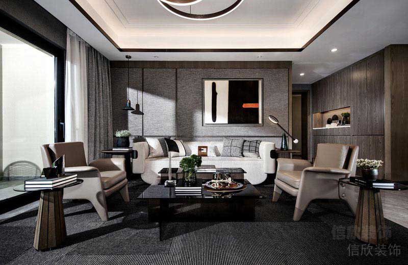 新居現(xiàn)代簡約沙發(fā)背景墻效果圖