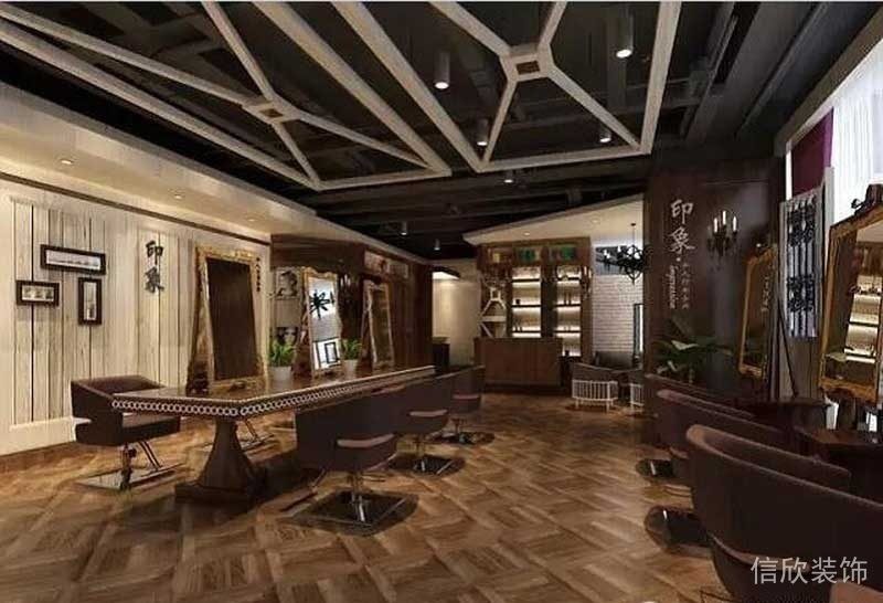 復(fù)古木質(zhì)天花鏤空設(shè)計印象館裝修設(shè)計影像館