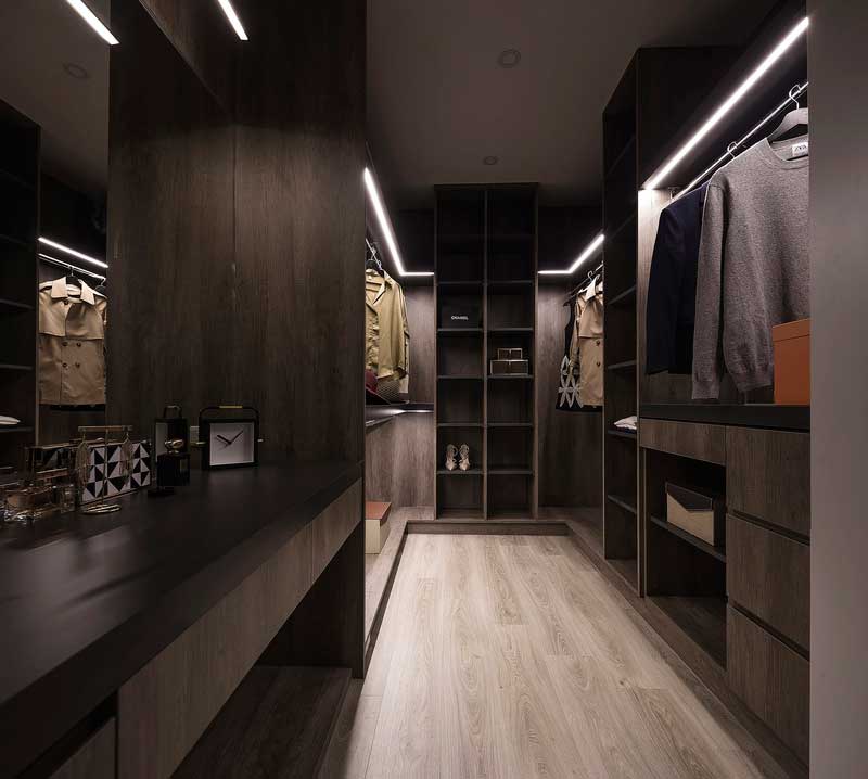 深圳羅湖輕奢風格家庭新房裝修設計工程衣帽間 深圳羅湖輕奢風格家庭新房裝修設計工程衣帽間